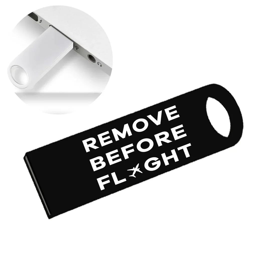 Remove Before Flight aviation design on durable waterproof casing waterproof USB device.