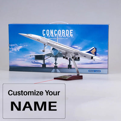 Side view of Singapore Airline Concorde Airplane Model (1/125 Scale 50CM) aviation special-edition big-scale model aircraft i.