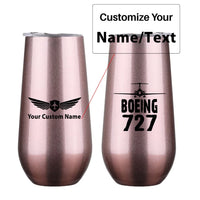 Thumbnail for Boeing 727 & Plane 6oz Egg aviation design on 6oz egg cup, compact 6oz ceramic.