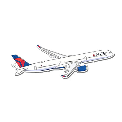 Delta Air Lines Airbus A350 aviation design airplane sticker in weather-resistant vinyl.