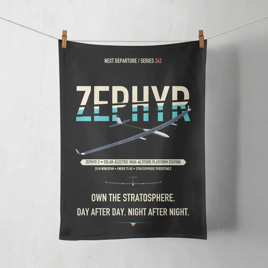 Airbus Zephyr S design on black towel