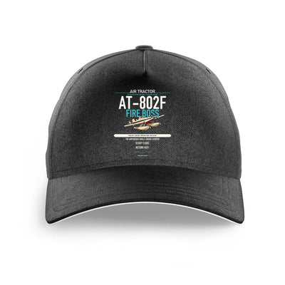 Air Tractor AT-802F Fire Boss design on black printed hat