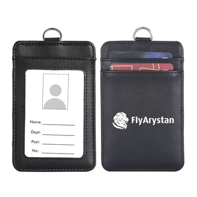 FlyArystan aviation ID card holder in faux leather.
