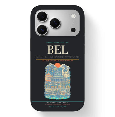 Belem Airport (BEL) design on black iPhone 17 Pro MagSafe case