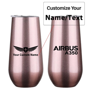Airbus A350 & Text 6oz Egg aviation design on 6oz egg cup, compact 6oz ceramic.