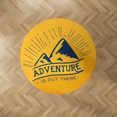Adventure - Is Out There Carpet & Floor Mats (Round) aviation print round carpet floor mat, durable carpet pile with non-slip.