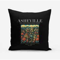 Thumbnail for ASHEVILLE - Poster - Pillow - Black