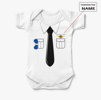 Thumbnail for Customizable aviation design on crisp poplin cotton pilot uniform clothing.