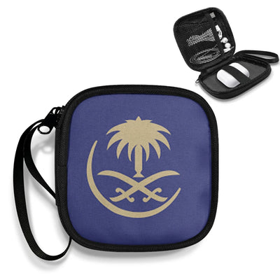 Saudi Arabian Airlines Portable aviation design portable headphone bag, padded polyester construction.
