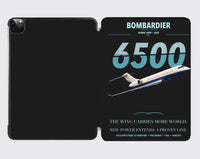 Thumbnail for Bombardier Global 6500 design on black ipad tablet case