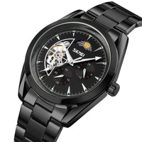Thumbnail for Fully Automatic Mechanical Moon Phase Hollow Bottom Waterproof Watch aviation stainless steel accessory in stainless steel.