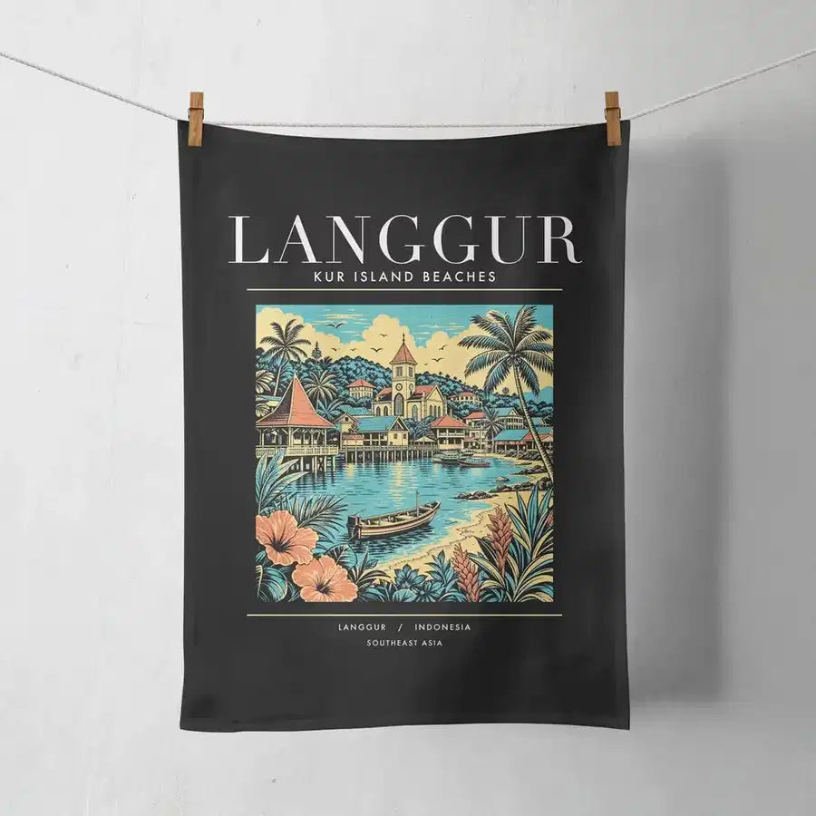LANGGUR - Poster - Towel - Black