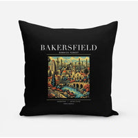 Thumbnail for BAKERSFIELD - Poster - Pillow - Black