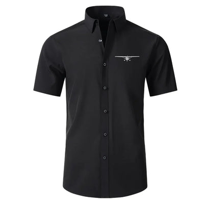 Cessna 172 Silhouette Short Sleeve aviation design printed on soft cotton 2D-printed shirt.