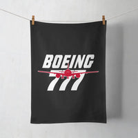 Thumbnail for Amazing Boeing 777 aviation design on soft absorbent cotton towel.
