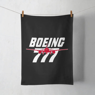 Amazing Boeing 777 aviation design on soft absorbent cotton towel.