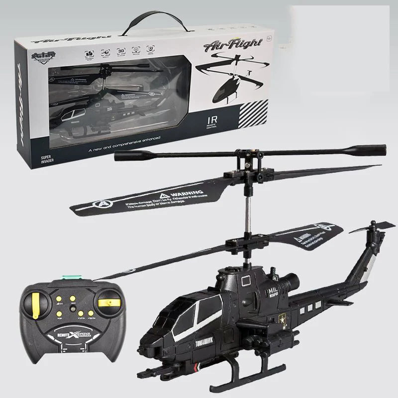 Side view of RC Helicopter 2.5CH Anti-Jamming System One Key Take Off Fall Resistance Remote Control Airplane aviation RC mod.