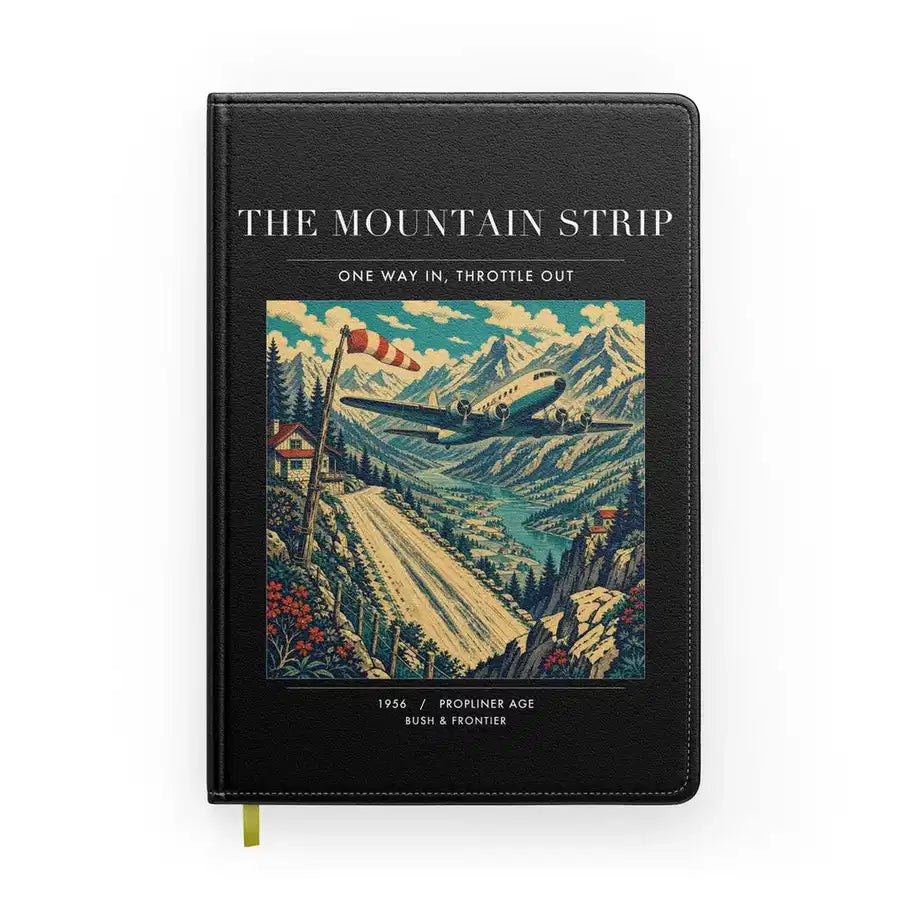 VINTAGE G4196 - The Mountain Strip - Designed Notebooks design on black