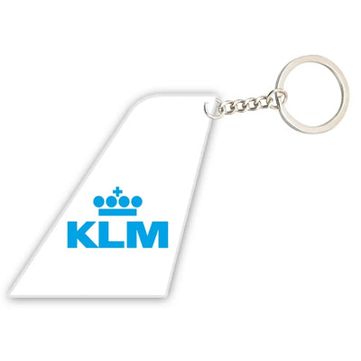 KLM Airlines aviation shaped key chain, durable metal alloy.