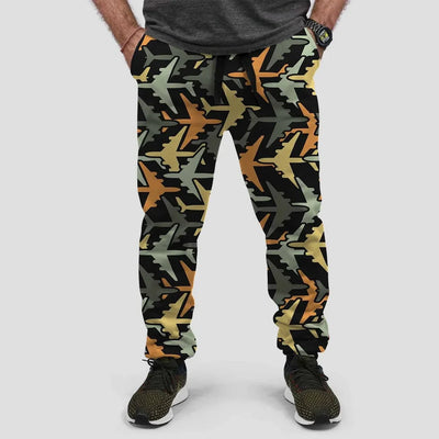 Volume 2 Super Colourful Airplanes aviation design on soft cotton blend 3D-printed sweatpants.