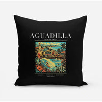 Thumbnail for AGUADILLA - Poster - Pillow - Black