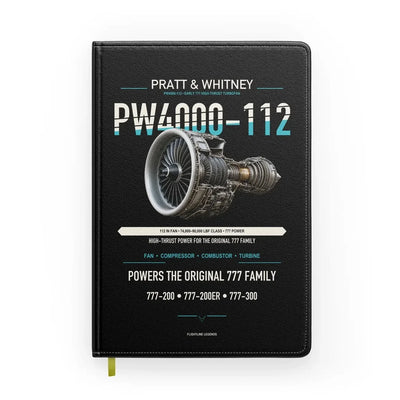PW4000-112 design on black notebook
