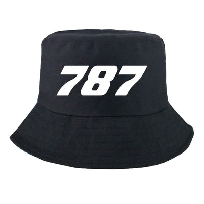 Boeing 787 Flat Text Summer aviation embroidery on breathable cotton summer hat.