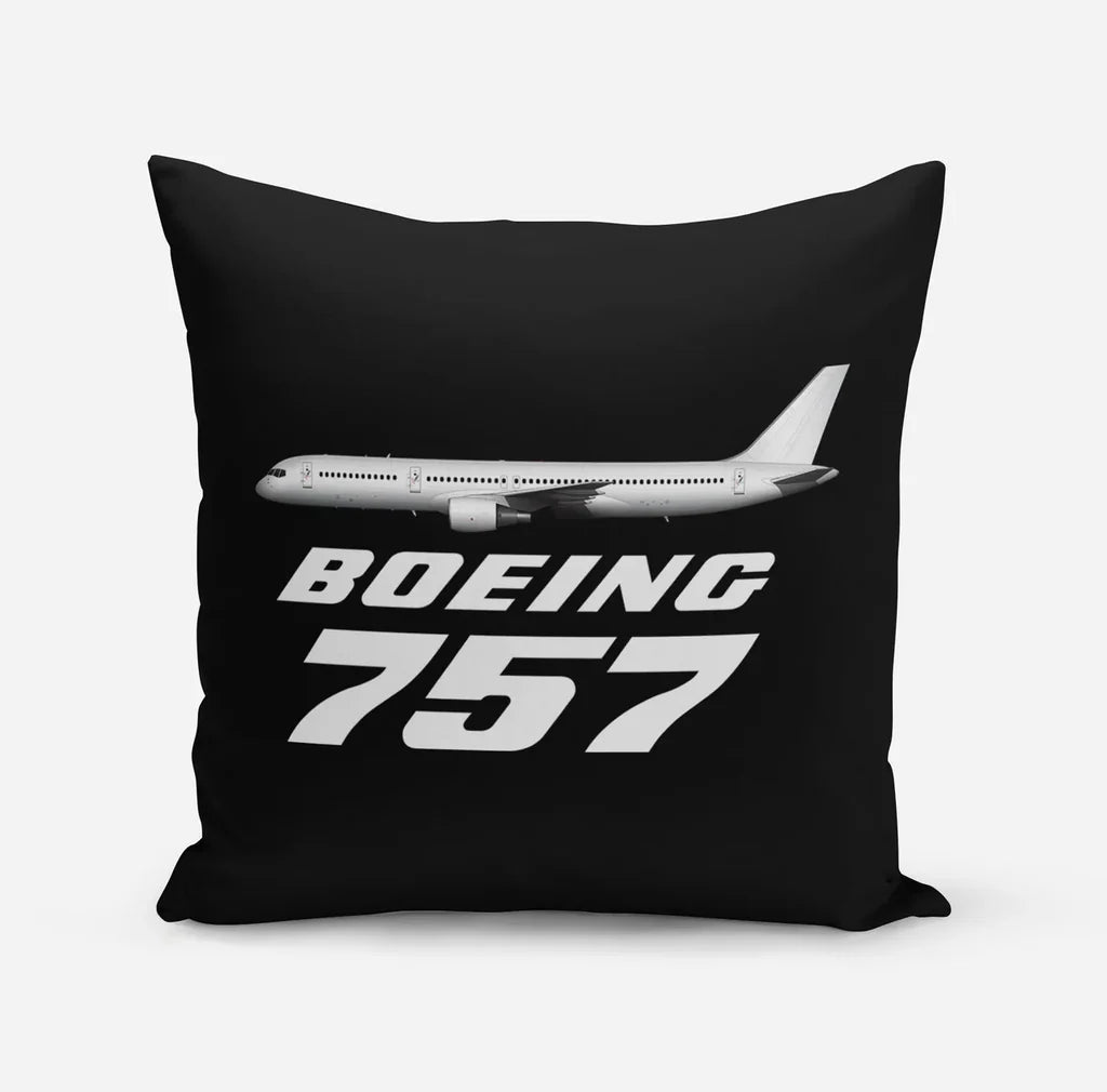 The Boeing 757 aviation design on soft polyester filling pillow.