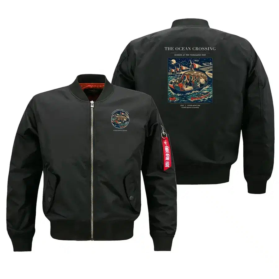 VINTAGE G4058 - The Ocean Crossing - Bomber Jacket design on black