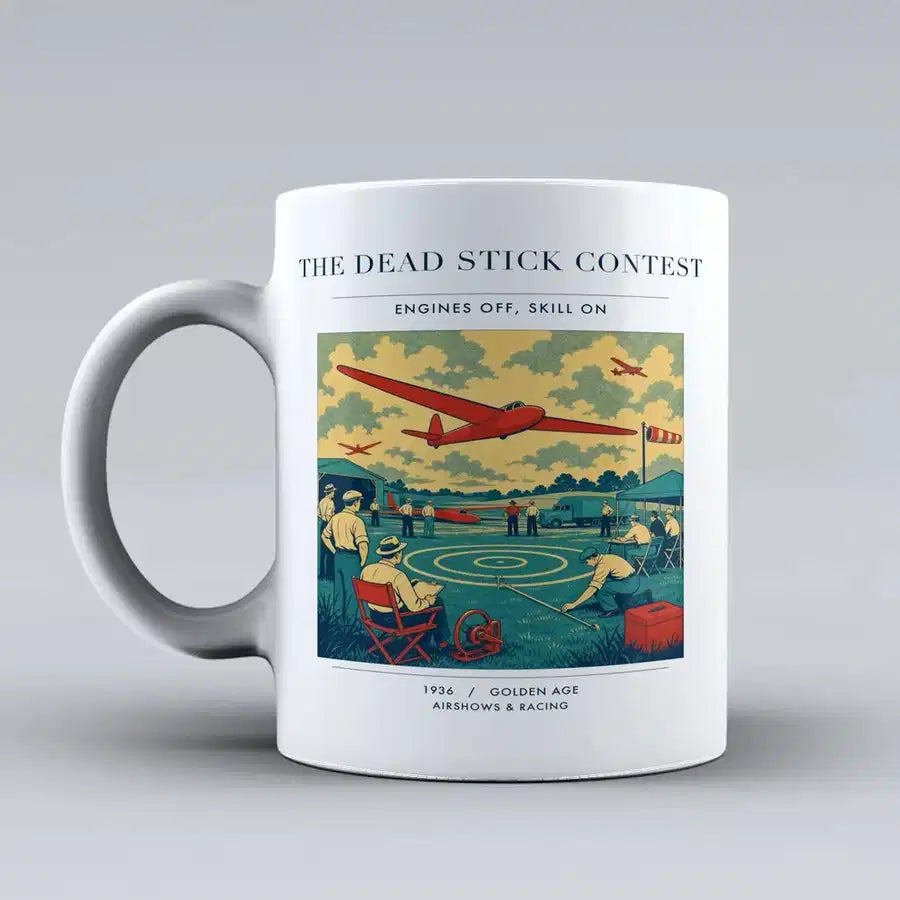 VINTAGE G4257 - The Dead Stick Contest - Ceramic Mug design on white
