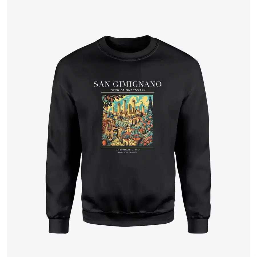 SAN GIMIGNANO - Poster - Sweatshirt - Black