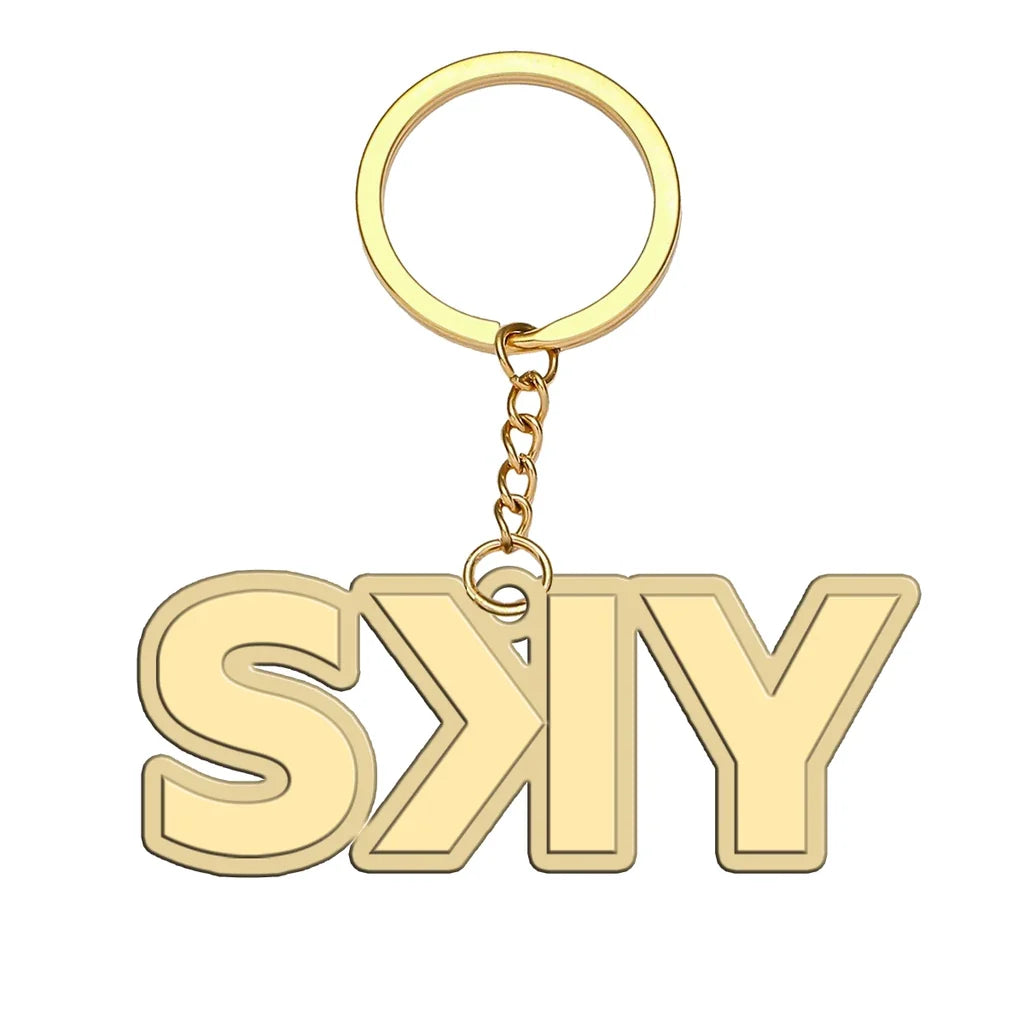 SKY Airline aviation hollow key chain in polished alloy.