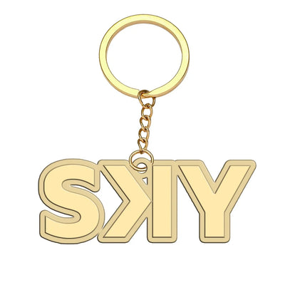 SKY Airline aviation hollow key chain in polished alloy.