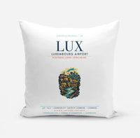 Thumbnail for Luxembourg Airport (LUX) design on white pillow