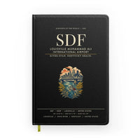 Thumbnail for Louisville Muhammad Ali International Airport (SDF) design on black notebook