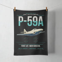 Thumbnail for P-59A Airacomet design on black towel