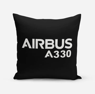 Airbus A330 & Text aviation design on soft polyester filling pillow.