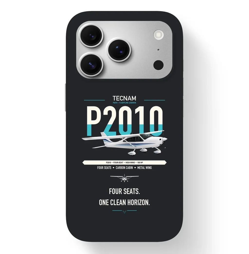 Tecnam P2010 design on black magsafe iphone case, for iPhone 17 Pro
