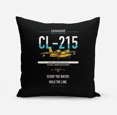 Canadair CL-215 design on black pillow