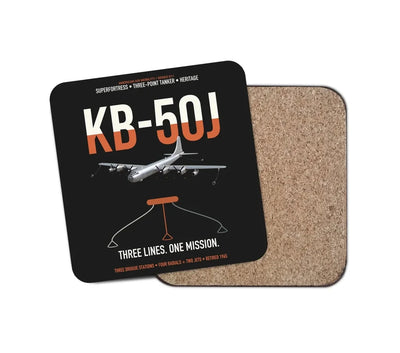 KB-50J Superfortress design on black 1 piece coaster