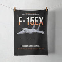 Thumbnail for F-15EX Eagle II Connect Carry Control design on black towel