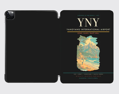Yangyang International Airport (YNY) design on black ipad tablet case