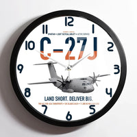 Thumbnail for C-27J Spartan design on white framed wall clock