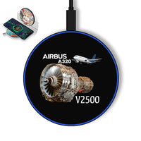 Thumbnail for Airbus A320 & V2500 Engine aviation design on durable build wireless charger.