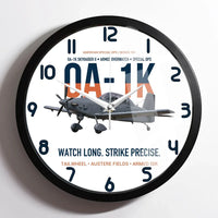 Thumbnail for OA-1K Skyraider II Armed Overwatch design on white framed wall clock