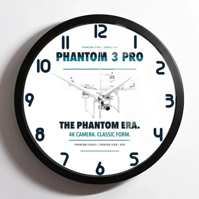 DJI Phantom 3 Professional design on white framed wall clock