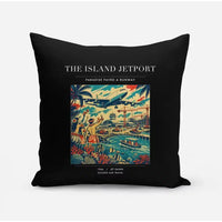 Thumbnail for VINTAGE G4118 - The Island Jetport - Designed Pillows design on black