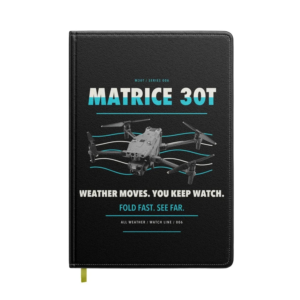 DJI Matrice 30T design on black notebook