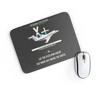 Thumbnail for Cessna Citation X+ design on black rectangle mouse pad