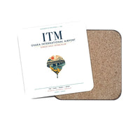 Thumbnail for Osaka International Airport (ITM) design on white 1 piece coaster